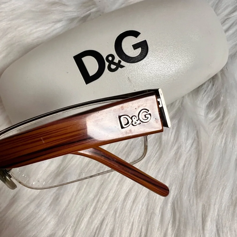 D&G Men's Glasses with Black and Brown Accents - Picture 5 of 9